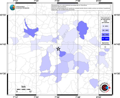 Mappa territorio comunale con almeno 3 questionari