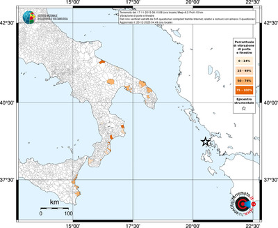 Mappa territorio comunale con almeno 3 questionari