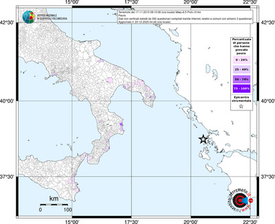 Mappa territorio comunale con almeno 3 questionari