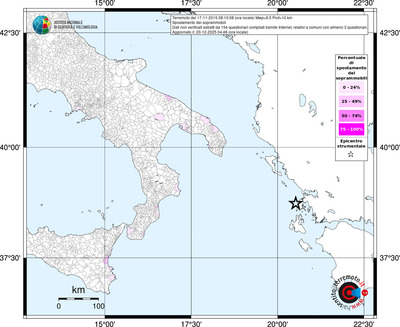 Mappa territorio comunale con almeno 3 questionari
