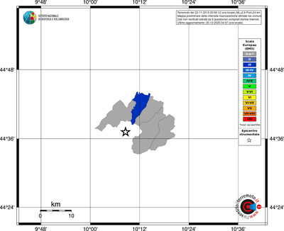 Mappa EMS - territori comuni