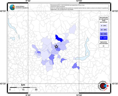 Mappa territorio comunale con almeno 3 questionari