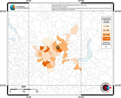 Mappa territorio comunale con almeno 3 questionari