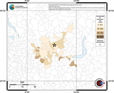 Mappa territorio comunale con almeno 3 questionari