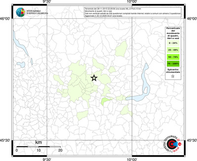 Mappa territorio comunale con almeno 3 questionari