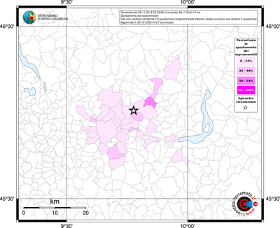 Mappa territorio comunale con almeno 3 questionari