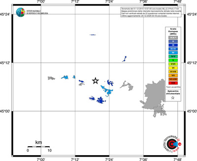 Mappa EMS - territori località