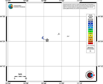 Mappa EMS - territori località