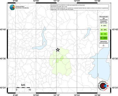 Mappa territorio comunale con almeno 3 questionari