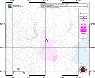 Mappa territorio comunale con almeno 3 questionari