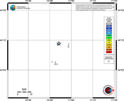 Mappa EMS - territori località