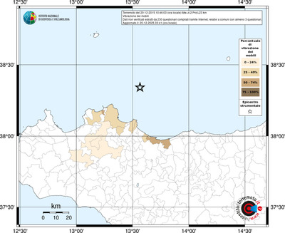 Mappa territorio comunale con almeno 3 questionari