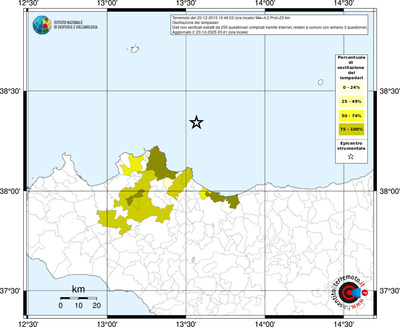 Mappa territorio comunale con almeno 3 questionari