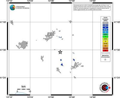 Mappa EMS - territori località