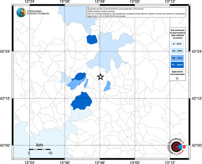 Mappa territorio comunale con almeno 3 questionari