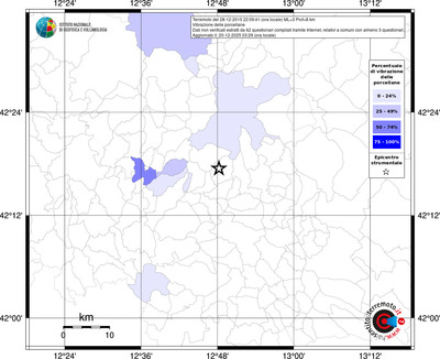 Mappa territorio comunale con almeno 3 questionari