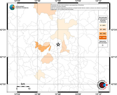 Mappa territorio comunale con almeno 3 questionari