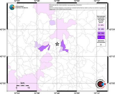 Mappa territorio comunale con almeno 3 questionari