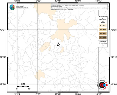 Mappa territorio comunale con almeno 3 questionari