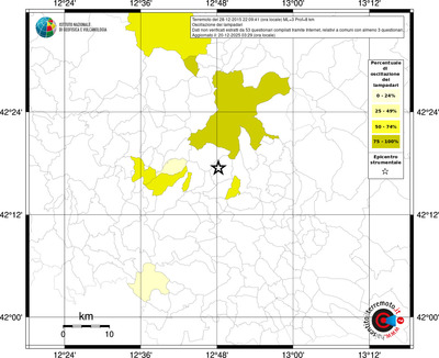 Mappa territorio comunale con almeno 3 questionari