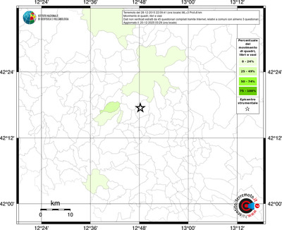 Mappa territorio comunale con almeno 3 questionari