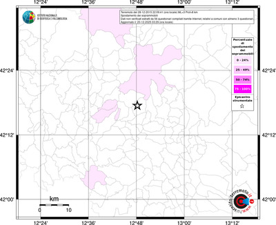 Mappa territorio comunale con almeno 3 questionari