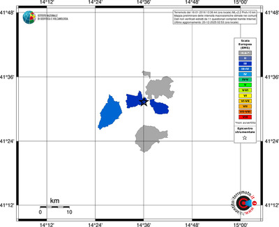 Mappa EMS - territori comuni