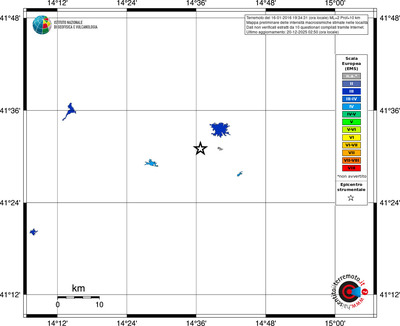 Mappa EMS - territori località