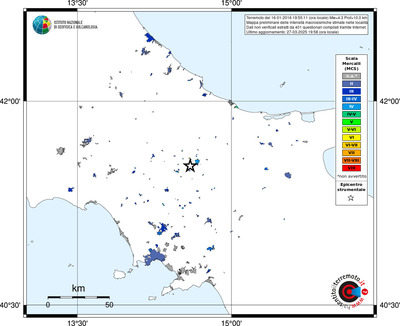 Mappa MCS - territori delle località