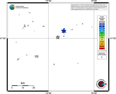 Mappa EMS - territori località