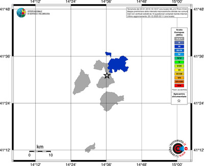 Mappa EMS - territori comuni