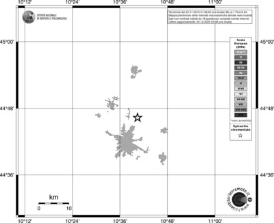 Mappa EMS - territori località