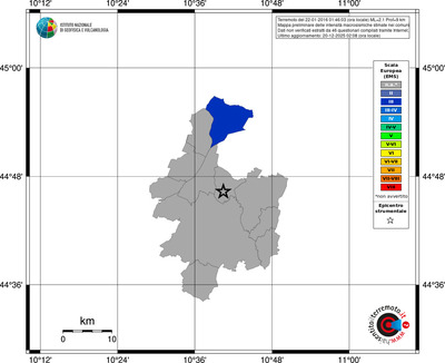 Mappa EMS - territori comuni