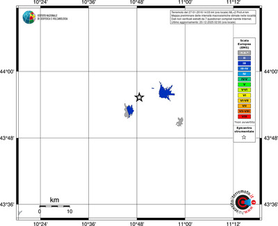 Mappa EMS - territori località