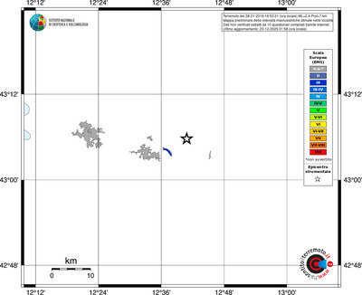 Mappa EMS - territori località