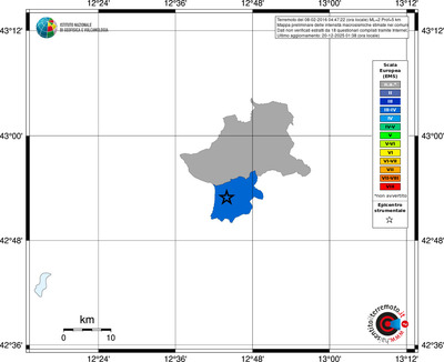 Mappa EMS - territori comuni