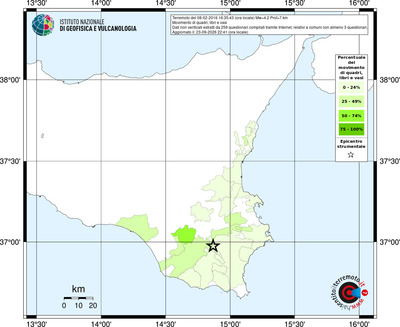 Mappa territorio comunale con almeno 3 questionari