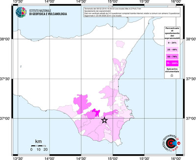 Mappa territorio comunale con almeno 3 questionari