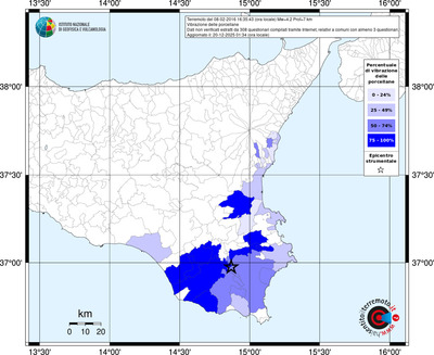 Mappa territorio comunale con almeno 3 questionari