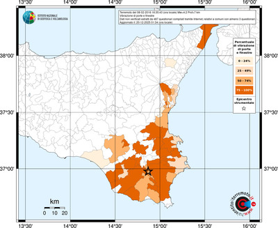 Mappa territorio comunale con almeno 3 questionari