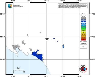 Mappa EMS - territori località