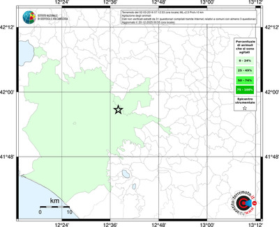 Mappa territorio comunale con almeno 3 questionari