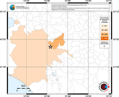 Mappa territorio comunale con almeno 3 questionari
