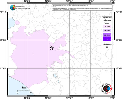 Mappa territorio comunale con almeno 3 questionari