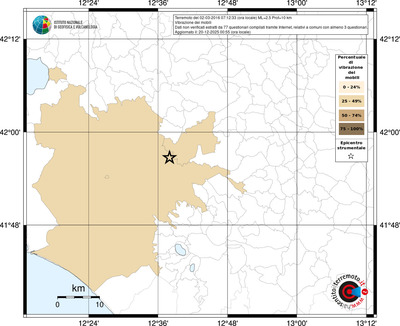 Mappa territorio comunale con almeno 3 questionari