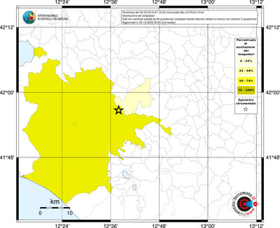 Mappa territorio comunale con almeno 3 questionari