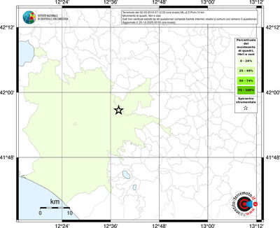 Mappa territorio comunale con almeno 3 questionari