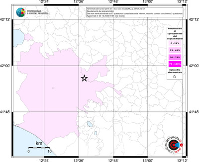 Mappa territorio comunale con almeno 3 questionari