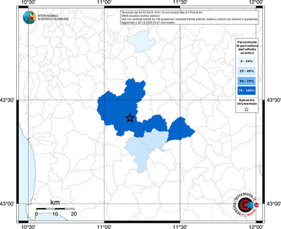 Mappa territorio comunale con almeno 3 questionari