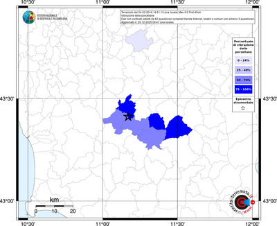 Mappa territorio comunale con almeno 3 questionari